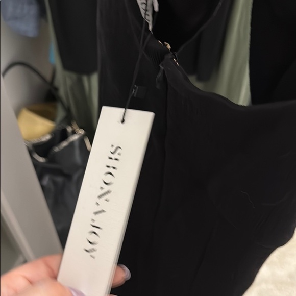 NWT Shona Joy Black One Shoulder Dress - Picture 6 of 7